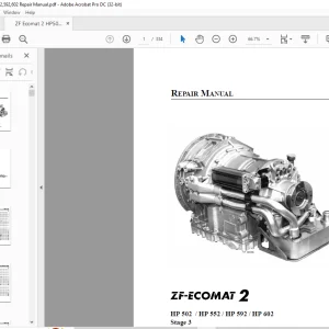 ZF-ECOMAT 2 HP 502 HP 552 HP 592 HP 602 Stage 3 Repair Manual 4149751604 - PDF DOWNLOAD