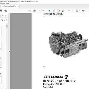 ZF-ECOMAT 2 HP502C HP592C HP602C EST 46C EST 47C Stage 1-2 Repair Manual 4149751601e - PDF DOWNLOAD