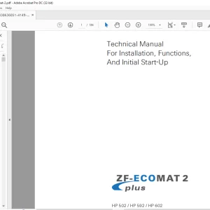 ZF-ECOMAT 2 plus HP 502 HP 592 HP 602 Installation, Functions, & Initial Start-Up Technical Manual 4149765103 - PDF DOWNLOAD