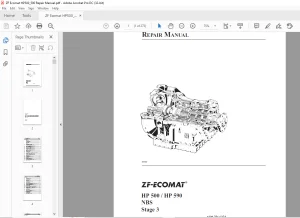 ZF-ECOMAT HP 500 HP 590 NBS Stage 3 Repair Manual 4139751627d - PDF DOWNLOAD