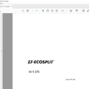 ZF-ECOSPLIT 16 S 251 Repair Manual 1316751102 - PDF DOWNLOAD