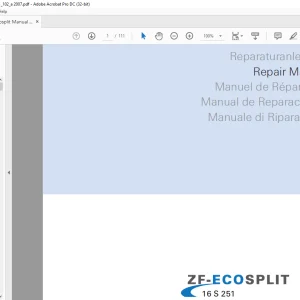 ZF-ECOSPLIT 16 S 251 Repair Manual 1316751102a - PDF DOWNLOAD