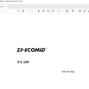 ZF Ecomid 9 S 109 Repair Manual 1304751102a - PDF DOWNLOAD