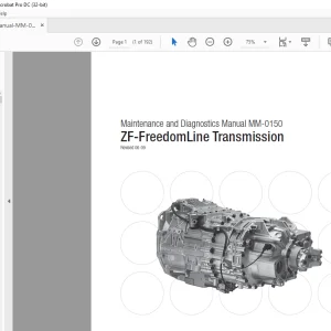ZF-FreedomLine Transmission Maintenance & Diagnostics Manual MM-0150 - PDF DOWNLOAD