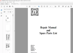 ZF Marine Transmission ZF63A ZF63 ZF80 A ZF80-1 A ZF85 A Repair Manual & Parts Manual - PDF DOWNLOAD