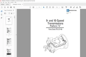 ZF Meritor 9- & 10-Speed Transmissions Platform “G” Parts Book Manual PB-20146 - PDF DOWNLOAD