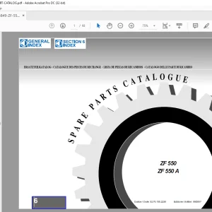 ZF Transmission ZF 550 ZF 550 A Spare Parts Catalogue Manual - PDF DOWNLOAD (Section 6)