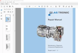 ZF Transmission ZF-AS Tronic Bus Maintenance, Diagnosis, Component Replacement Repair Manual 1337751101b - PDF DOWNLOAD