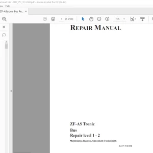 ZF Transmission ZF-AS Tronic Bus Repair Manual 1337751101 - PDF DOWNLOAD