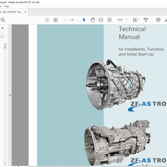 ZF Transmission ZF-AS Tronic & ZF-AS Tronic Mid Technical Manual ...