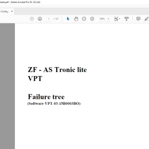 ZF Transmission ZF - AS Tronic lite VPT Failure tree Manual 6070754104 - PDF DOWNLOAD