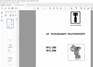 ZF WG-180 WG-200 Powershift Transmission Workshop Manual - PDF DOWNLOAD