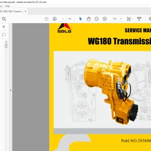 ZF WG180 Transmission Service Manual 2938002041 - PDF DOWNLOAD