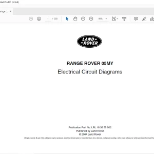 2004 Land Rover L322 Range Rover 05MY LHD Electrical Circuit Diagrams Manual - PDF DOWNLOAD