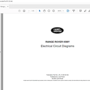 2004 Land Rover L322 Range Rover 05MY LHD Electrical Wiring Diagrams Manual  - PDF DOWLOAD