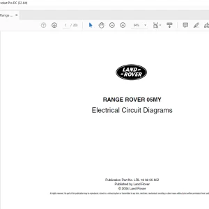 2005 Land Rover L322 RANGE ROVER Electrical Circuit Diagrams Manual -  PDF DOWNLOAD