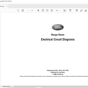 2006 L322 Range Rover LHD Electrical Circuit Diagrams Manual - PDF DOWNLOAD