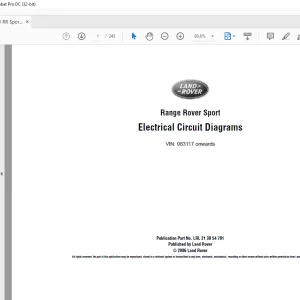 2006 Land Rover L320 Range Rover Sport Electrical Wiring Diagrams Manual - PDF DOWNLOAD