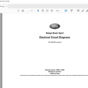 2006 Land Rover L320 Range Rover Sport LHD Electrical Circuit Diagrams Manual - PDF DOWNLOAD