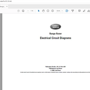 2006 Land Rover L322 Range Rover LHD Electrical Circuit Diagrams Manual- PDF DOWNLOAD