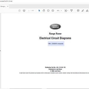2003 Land Rover 316 DEFENDER 2002MY ON Electrical Circuit Diagrams Manual - PDF DOWNLOAD