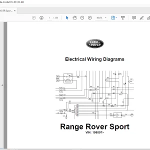 2007 Land Rover L320 Range Rover Sport LHD Electrical Circuit Diagrams Manual - PDF DOWNLOAD