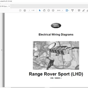 2008 Land Rover L320 Range Rover Sport LHD Electrical Wiring Diagrams Manual - PDF DOWNLOAD
