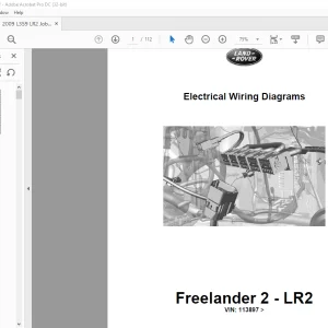 2008 Land Rover L359 LR2 FREELANDER 2 - LR2 (LHD) Electrical Wiring Diagrams Manual - PDF DOWNLOAD