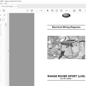 2009 Land Rover L320 Range Rover Sport (LHD) Electrical Wiring Diagrams Manual - PDF DOWNLOAD