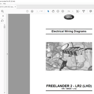2009 Land Rover L359 LR2 LHD FREELANDER 2 - LR2 (LHD) Electrical Circuit Diagrams Manual - PDF DOWNLOAD
