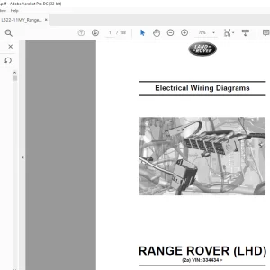 2010 Landrover L322-11 MY Range Rover LHD Electrical Wiring Diagrams Manual - PDF DOWNLOAD