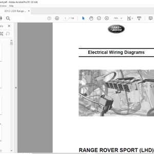 2011 Land Rover L320 Range Rover Sport (LHD) Electrical Wiring Diagrams Manual - PDF DOWNLOAD