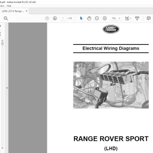 2011 Land Rover L494 Range Rover Sport (LHD) Electrical Wiring Diagrams Manual  - PDF DOWNLOAD