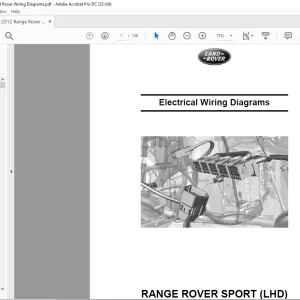 2011 Land Rover RANGE ROVER SPORT (LHD) Electrical Wiring Diagrams Manual - PDF DOWNLOAD