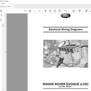 2012 Land Rover RANGE ROVER EVOQUE L538 Wiring Diagrams Manual - PDF DOWNLOAD