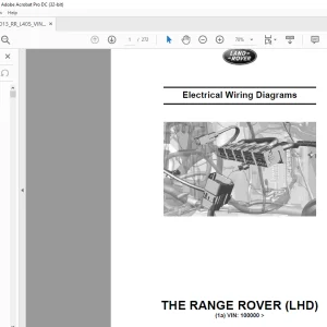 2012 Land Rover RANGE ROVER L405 (LHD) Electrical Wiring Diagrams Manual - PDF DOWNLOAD