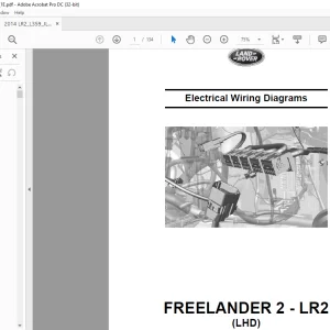 2013 Land Rover L359 LHD Freelander 2 - LR2 Electrical Circuit Diagrams Manual - PDF DOWNLOAD