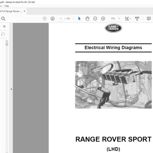 2013 Land Rover L494 RANGE ROVER SPORT (LHD) Electrical Wiring Diagrams Manual - PDF DOWNLOAD