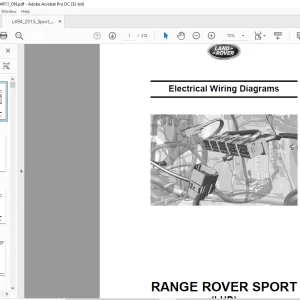 2014 Land Rover L494 RANGE ROVER SPORT (LHD) Electrical Wiring Diagrams Manual - PDF DOWNLOAD
