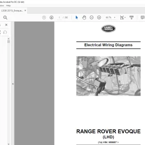 2015 Land Rover RANGE ROVER EVOQUE L538 Wiring Diagrams Manual 955857 - PDF DOWNLOAD