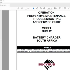 CAT BUC 12 OPERATION PREVENTIVE MAINTENANCE TROUBLESHOOTING & SERVICE GUIDE A6474X256 - PDF DOWNLOAD