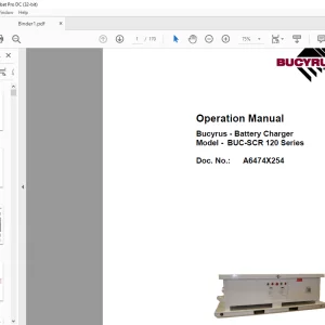 CAT Bucyrus BUC-SCR 120 Series Operation Manual (A6474X254) - PDF DOWNLOAD