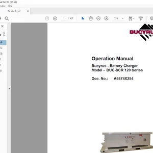 CAT Bucyrus BUC-SCR 120 Series Operation Manual A6474X254 - PDF DOWNLOAD