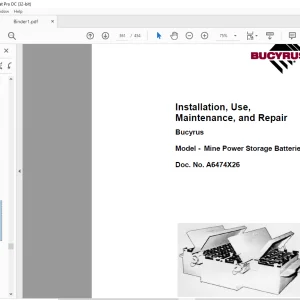 CAT Bucyrus CH810B, CH816B, CH816LB & CH818 Operation Manual A6474X211 - PDF DOWNLOAD
