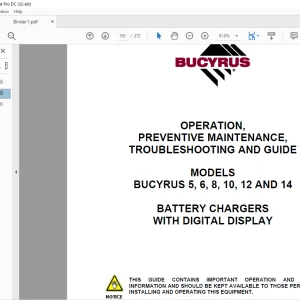 CAT Bucyrus CH810C, CH816C & CH816CL Operation Manual A6474X268 - PDF DOWNLOAD
