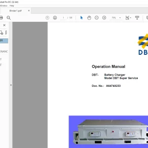 CAT DBT Battery Charger Model DBT Super Service Operation Manual (A6474X233) - PDF DOWNLOAD