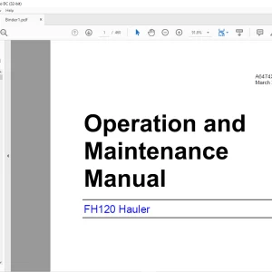 CAT FH120 Hauler Operation & Maintenance Manual A6474X322 - PDF DOWNLOAD