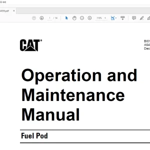 CAT Fuel Pod Operation and Maintenance Manual A6474X459 - PDF DOWNLOAD