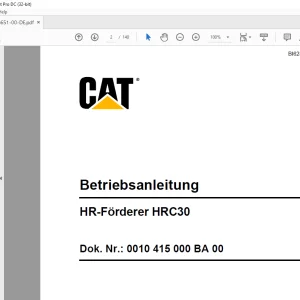 CAT Hard Rock Conveyor Operation & Maintenance Manual HRF00100 - PDF DOWNLOAD