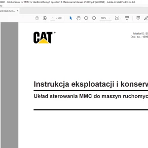 CAT Hard Rock Miner HRM220 MMC Operation & Maintenance Manual EM008921 - PDF DOWNLOAD